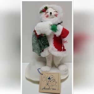 Vintage 7506 Annalee Ritz the Snow Woman Christmas Doll with Hand Warmer 8" 1993